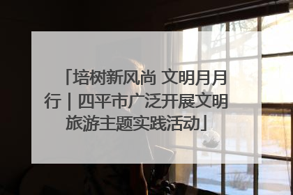 培树新风尚 文明月月行｜四平市广泛开展文明旅游主题实践活动