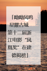 呦呦凤鸣星耀古城 第十二届浙江电影“凤凰奖”在建德揭榜