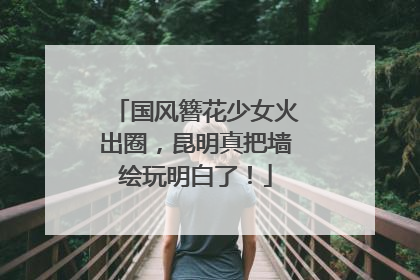国风簪花少女火出圈，昆明真把墙绘玩明白了！