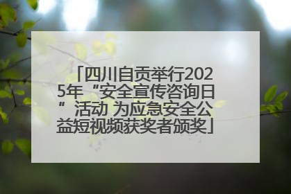 四川自贡举行2025年“安全宣传咨询日”活动 为应急安全公益短视频获奖者颁奖