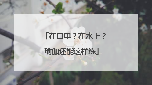 在田里？在水上？瑜伽还能这样练