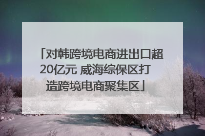 对韩跨境电商进出口超20亿元 威海综保区打造跨境电商聚集区