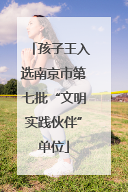 孩子王入选南京市第七批“文明实践伙伴”单位