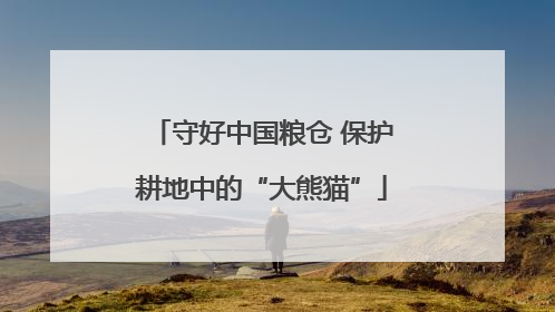 守好中国粮仓 保护耕地中的“大熊猫”