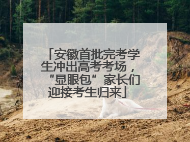 安徽首批完考学生冲出高考考场，“显眼包”家长们迎接考生归来