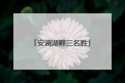 安澜湖畔三名胜