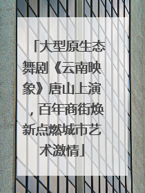 大型原生态舞剧《云南映象》唐山上演，百年商街焕新点燃城市艺术激情
