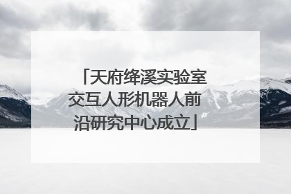 天府绛溪实验室交互人形机器人前沿研究中心成立