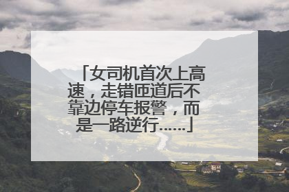 女司机首次上高速，走错匝道后不靠边停车报警，而是一路逆行……