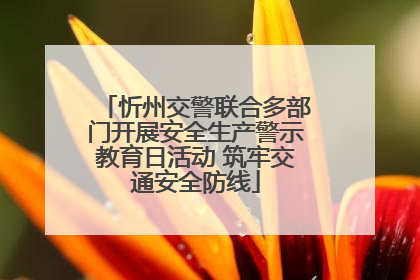 忻州交警联合多部门开展安全生产警示教育日活动 筑牢交通安全防线
