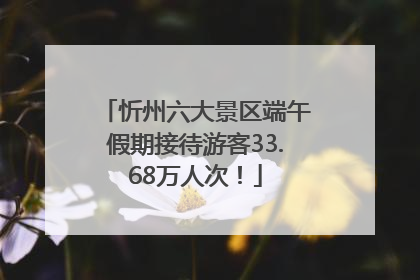 忻州六大景区端午假期接待游客33.68万人次！
