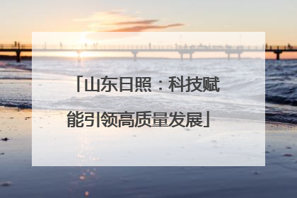 山东日照：科技赋能引领高质量发展