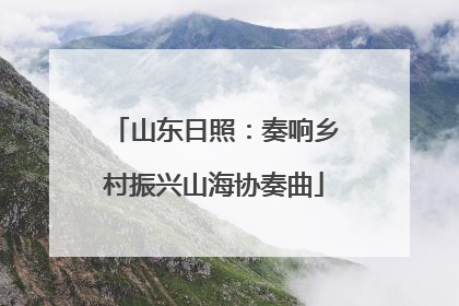 山东日照：奏响乡村振兴山海协奏曲