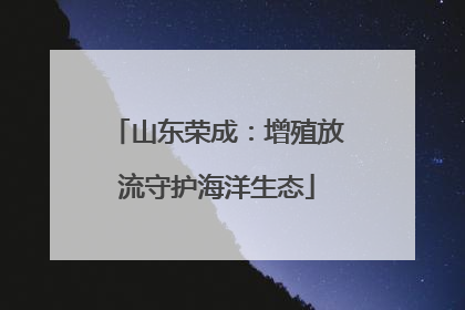 山东荣成：增殖放流守护海洋生态