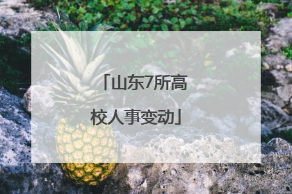 山东7所高校人事变动