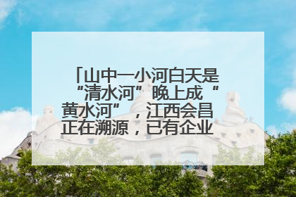 山中一小河白天是“清水河”晚上成“黄水河”，江西会昌正在溯源，已有企业被要求停工