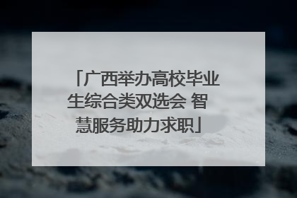 广西举办高校毕业生综合类双选会 智慧服务助力求职