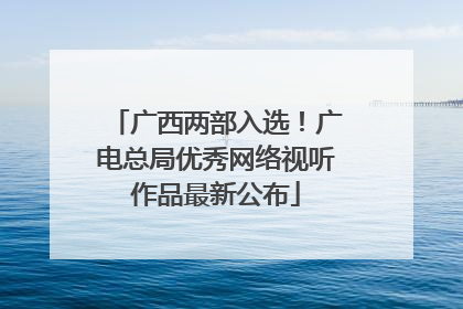广西两部入选！广电总局优秀网络视听作品最新公布