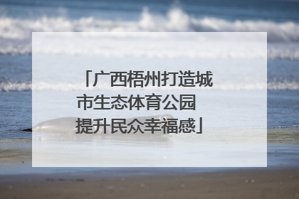 广西梧州打造城市生态体育公园 提升民众幸福感