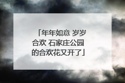 年年如意 岁岁合欢 石家庄公园的合欢花又开了