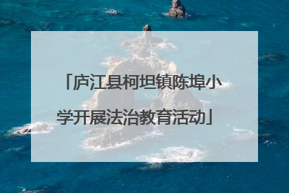 庐江县柯坦镇陈埠小学开展法治教育活动
