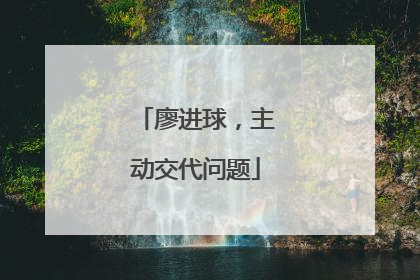 廖进球，主动交代问题