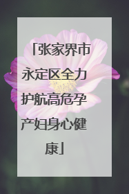 张家界市永定区全力护航高危孕产妇身心健康