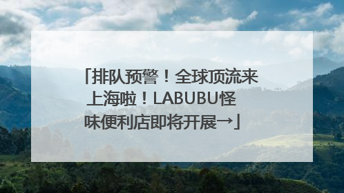 排队预警！全球顶流来上海啦！LABUBU怪味便利店即将开展→