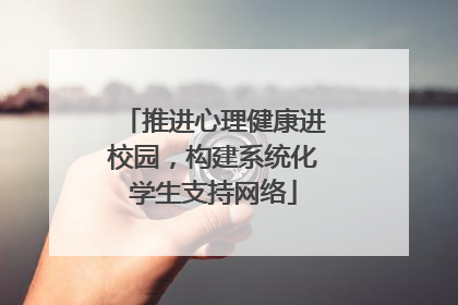 推进心理健康进校园，构建系统化学生支持网络