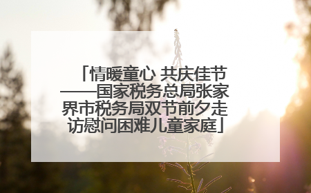 情暖童心 共庆佳节——国家税务总局张家界市税务局双节前夕走访慰问困难儿童家庭