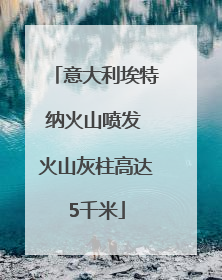 意大利埃特纳火山喷发 火山灰柱高达5千米