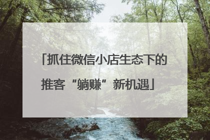 抓住微信小店生态下的推客“躺赚”新机遇