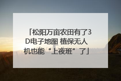 松阳万亩农田有了3D电子地图 植保无人机也能“上夜班”了