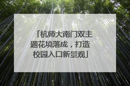杭师大南门双主题花境落成，打造校园入口新景观