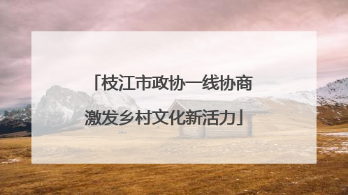 枝江市政协一线协商激发乡村文化新活力