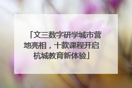 文三数字研学城市营地亮相，十款课程开启杭城教育新体验