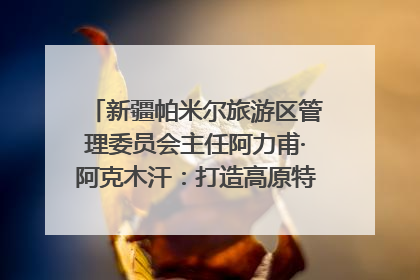 新疆帕米尔旅游区管理委员会主任阿力甫·阿克木汗：打造高原特色文旅品牌 推动县域旅游高质量发展｜第七届全国县域旅游研究成果发布系列活动