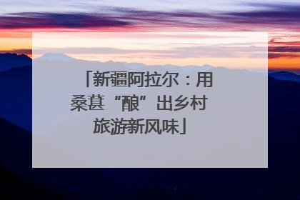 新疆阿拉尔：用桑葚“酿”出乡村旅游新风味