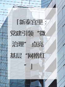 新泰宫里：党建引领“微治理” 点亮基层“网格红”
