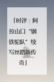 时评：阿拉山口“钢铁驼队”续写丝路新传奇