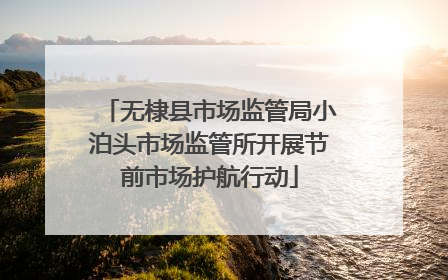 无棣县市场监管局小泊头市场监管所开展节前市场护航行动