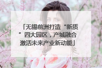 无锡前洲打造“新质”四大园区，产城融合激活未来产业新动能