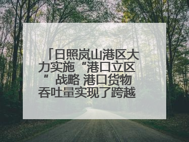 日照岚山港区大力实施“港口立区”战略 港口货物吞吐量实现了跨越式增长