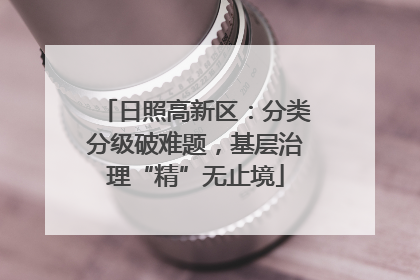 日照高新区：分类分级破难题，基层治理“精”无止境