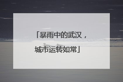 暴雨中的武汉，城市运转如常