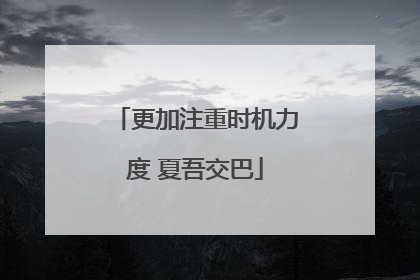 更加注重时机力度 夏吾交巴