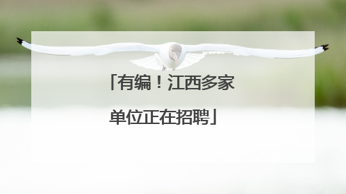 有编！江西多家单位正在招聘