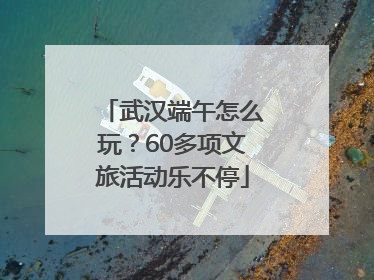 武汉端午怎么玩？60多项文旅活动乐不停