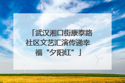 武汉湘口街康泰路社区文艺汇演传递幸福“夕阳红”