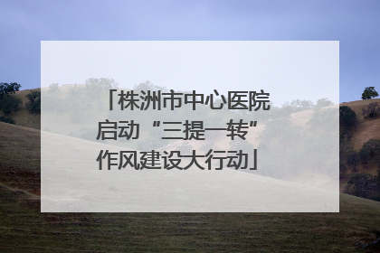株洲市中心医院启动“三提一转”作风建设大行动